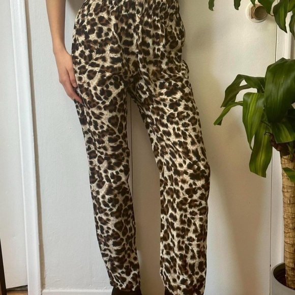 💜Vintage Leopard Print High Rise Pants Size Medium - Picture 7 of 8